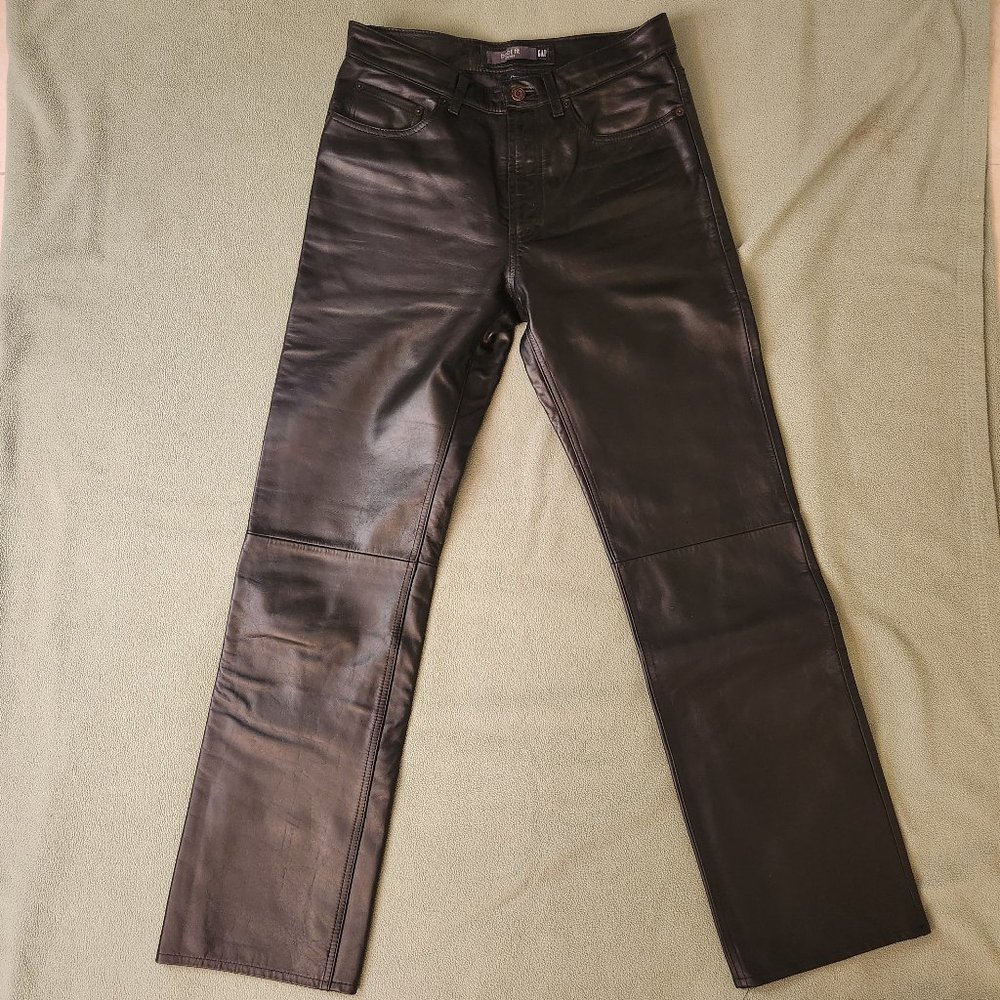Gap Boot Fit Black Leather Pants
